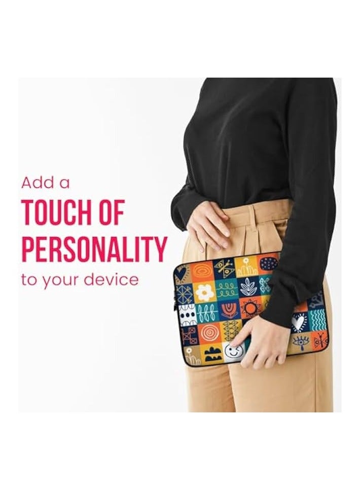 براندسفينتي حافظة كمبيوتر محمول مطبوعة - غطاء واقٍ من النيوبرين بتصميم أنيق، صورة تجريدية مقاس 15.6 بوصة - Image 3