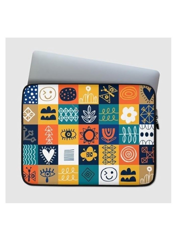 براندسفينتي حافظة كمبيوتر محمول مطبوعة - غطاء واقٍ من النيوبرين بتصميم أنيق، صورة تجريدية مقاس 15.6 بوصة - Image 4