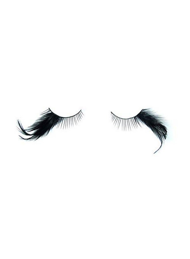 Dorisue Halloween Feather Eyelashes Witch Makeup Cat Eyes Black Tail Lashes Extension Wedding Show Halloween Cosplay Wedding False Lashes Drama Theatre Model Hand-Made Luxury Fashion Fake Lashes - Image 2