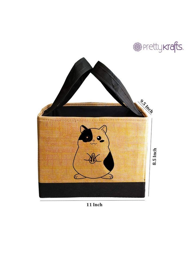 PrettyKrafts Toys storage Box, Storage organizer for kids, (Pack of 2) Jute Brown - Image 3