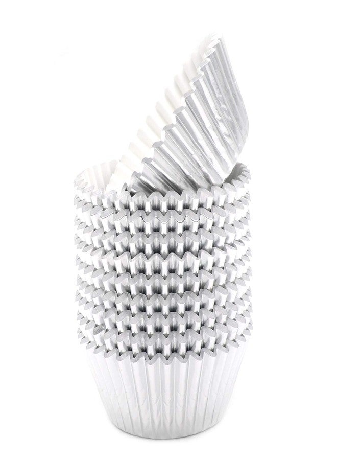 Mombake Standard Silver Foil Cupcake Liners Muffin Baking Cups for Party and More, 200-Count - Image 4