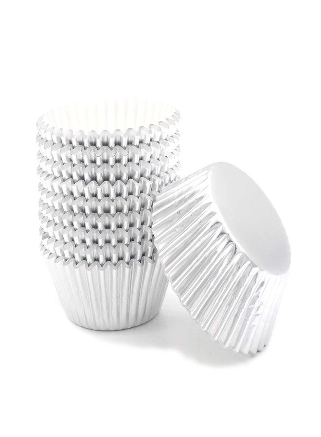 Mombake Standard Silver Foil Cupcake Liners Muffin Baking Cups for Party and More, 200-Count - Image 5