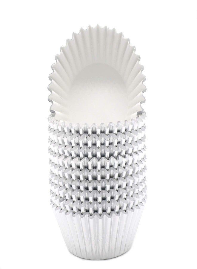 Mombake Standard Silver Foil Cupcake Liners Muffin Baking Cups for Party and More, 200-Count - Image 3