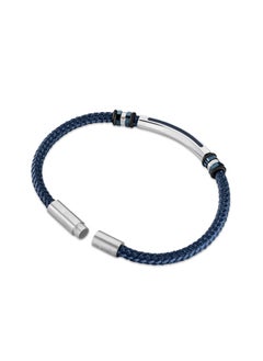 CERRUTI 1881 Tornillo BraceletNavy Blue Nylon with Two-Tone DesignAdjustable Fit for Casual, Relaxed Style  - Image 4