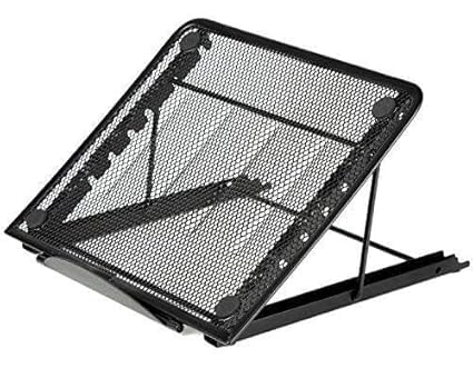 HMAA Multifunctional Mesh Ventilated Adjustable Desktop Laptop Stand 95 X 75 X 06 Inch Black - Image 4