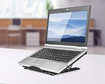 HMAA Multifunctional Mesh Ventilated Adjustable Desktop Laptop Stand 95 X 75 X 06 Inch Black - Image 5