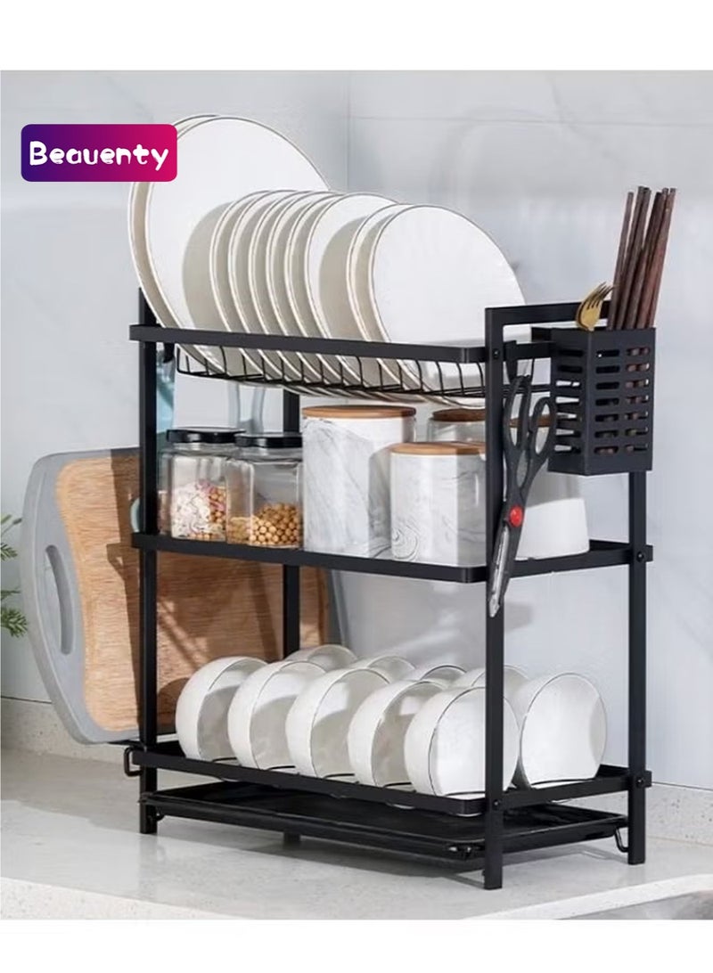 بيوينتي رف تجفيف صحون من ثلاث طبقات - Image 1