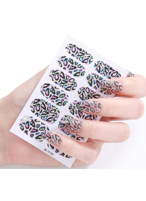 12 Self-adhesive nail stickers with distinctive and unique design to decorate nails and give them wonderful look