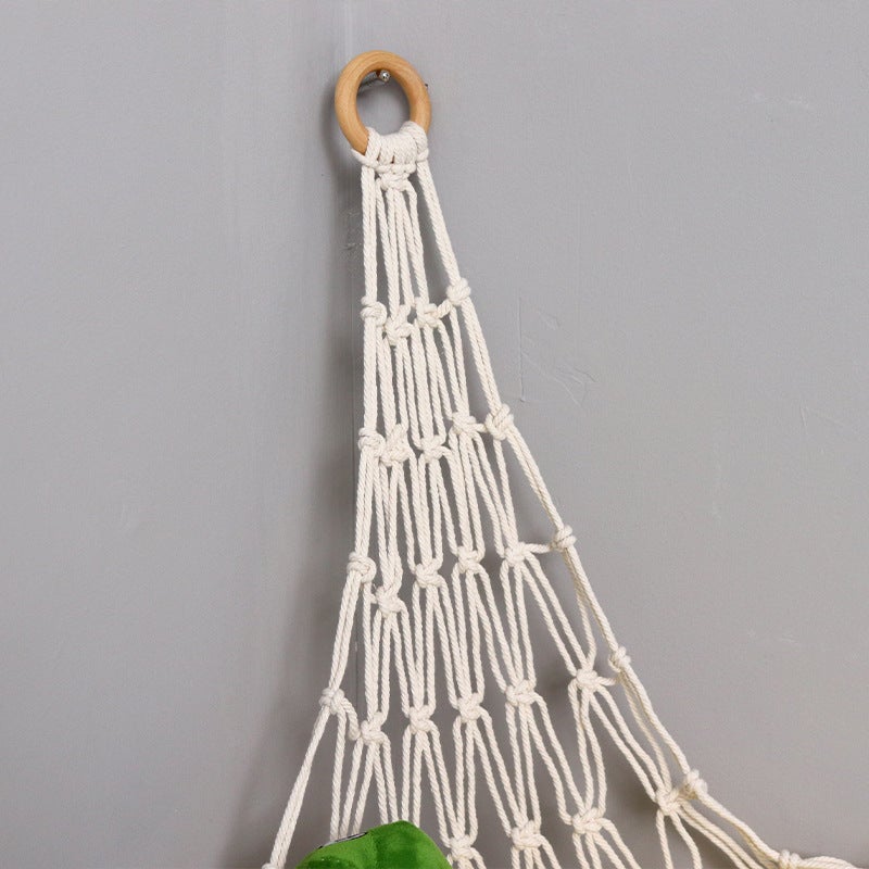 Cotton Rope Triangle Toy Net Pocket Hand-Woven Children'S Toy Storage Decorative Triangle Pocket Decorative Hanging Pocket - Image 3