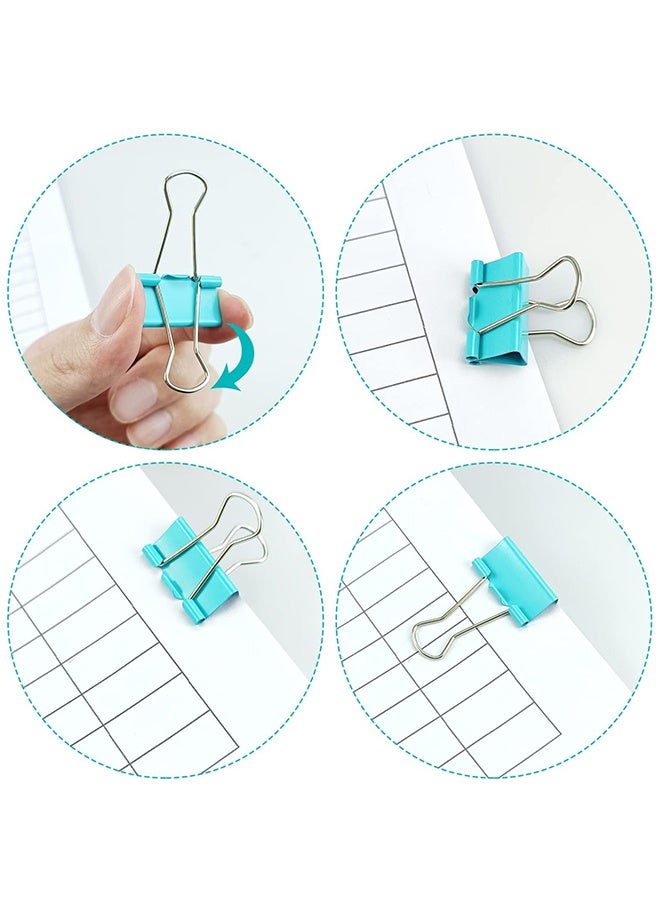 60 Pcs Colored Binder Clips Assorted Sizes with a Box, Jumbo, Large, Medium, Small, Mini, Micro,6 Sizes for Office, School and Home - Image 3