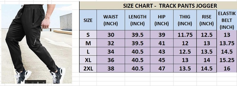Lymio Track Pant for Men || Regular Fit || Track Pants || Full Elastic Jogger Track Pant || Available in Combo Pack of 2 (TP-59-61-Black-Blue-M) - Image 5