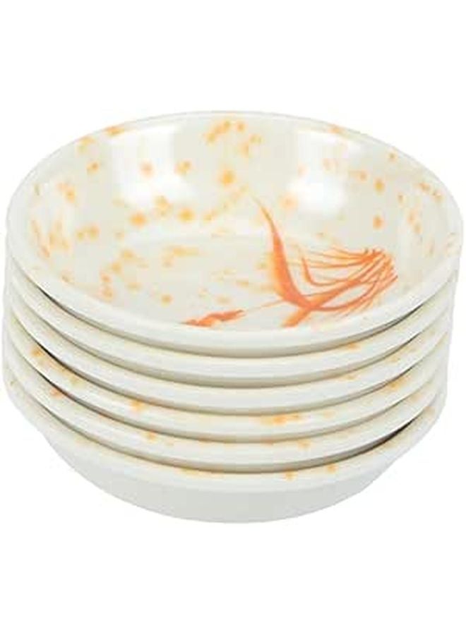 6Pcs Small Sauce Plates Autumn Grass Design Scratch Resistant For Condiments Home Barbecue Picnic - Image 1