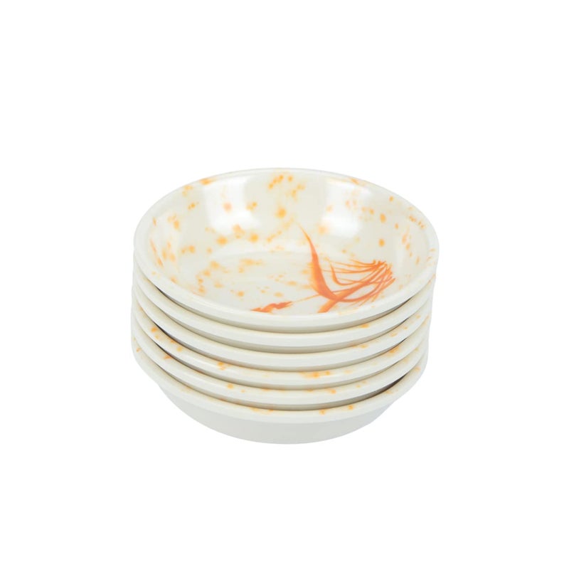 6Pcs Small Sauce Plates Autumn Grass Design Scratch Resistant For Condiments Home Barbecue Picnic - Image 2