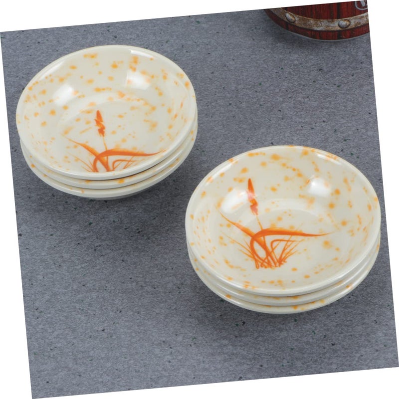 6Pcs Small Sauce Plates Autumn Grass Design Scratch Resistant For Condiments Home Barbecue Picnic - Image 3