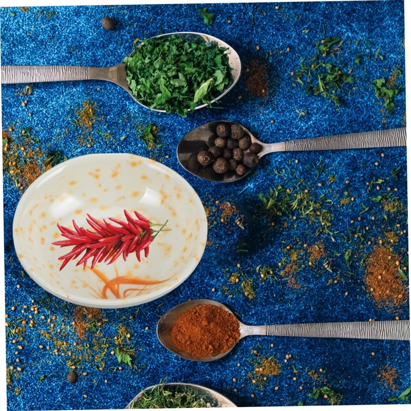6Pcs Small Sauce Plates Autumn Grass Design Scratch Resistant For Condiments Home Barbecue Picnic - Image 4
