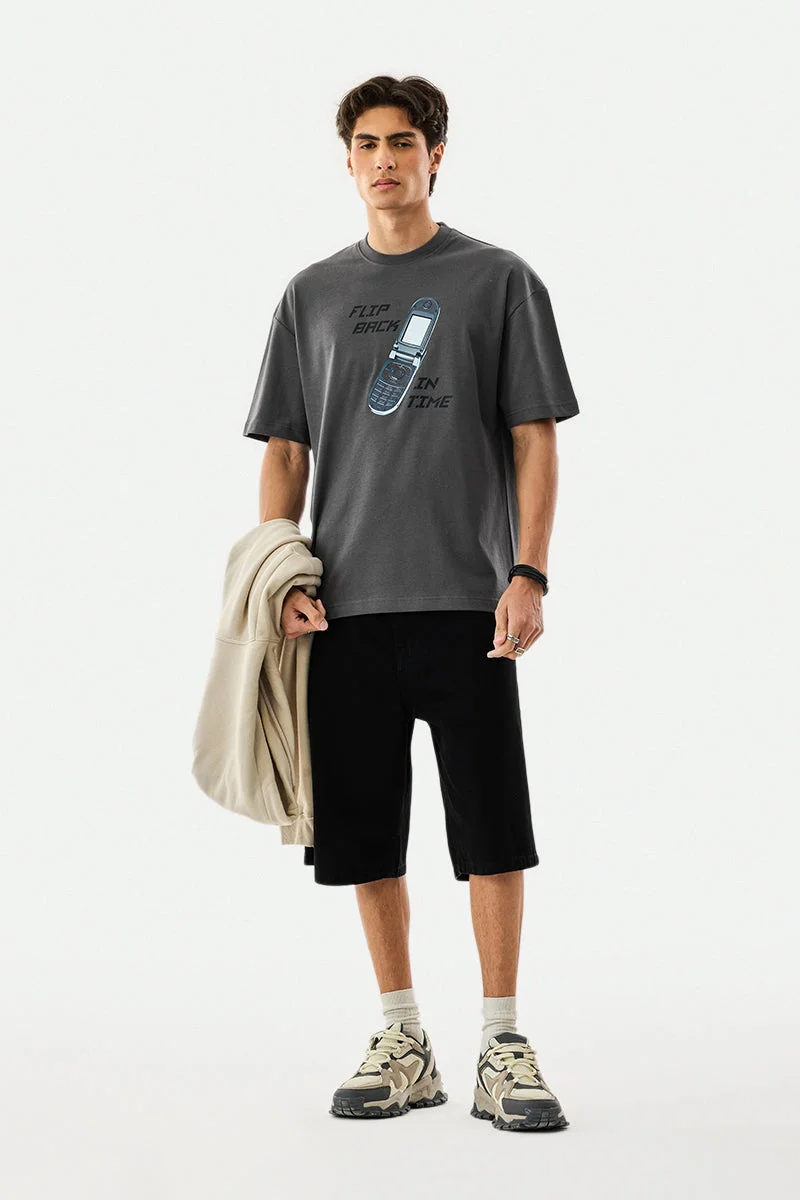 SNITCH Flip Back 100% Cotton Oversized T-Shirt