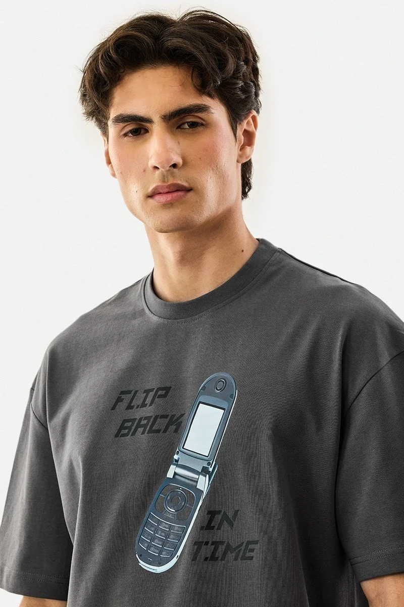 SNITCH Flip Back 100% Cotton Oversized T-Shirt