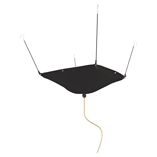 BERPET Ceiling Roof Leak Drip Diverter Tarp Heavy Duty Rain Diverter Kit for Roof with Drainage Black 5' x 5' - Image 1