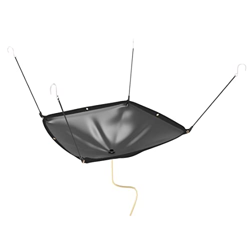 BERPET Ceiling Roof Leak Drip Diverter Tarp Heavy Duty Rain Diverter Kit for Roof with Drainage Black 5' x 5' - Image 3