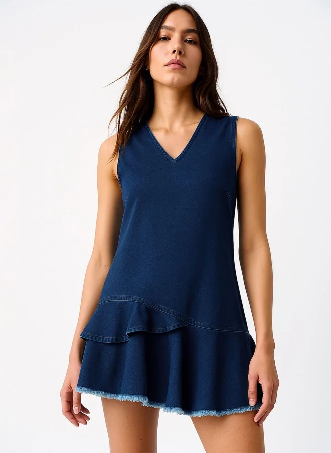 SASSAFRAS Denim Mini Dress for Women