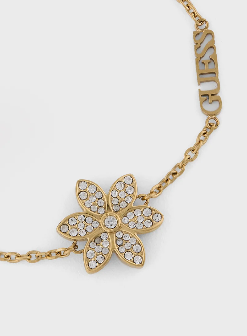 جس Pave Flower Bracelet