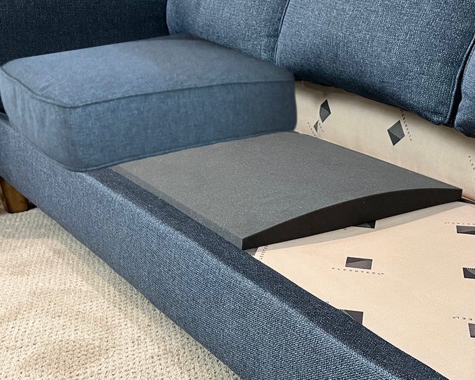 Original Curve Couch Cushion Support for Sagging Seat Charcoal Firm Density Foam Insert 2 Pads 20x20x2 x2 Sag Repair Pad for Couch Sectional Chair Slip Resistant Made in USA