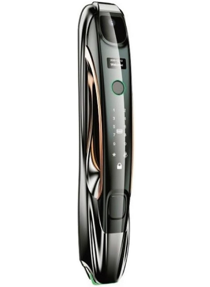 قفل باب ذكي بكاميرا واسعة ويتم فتح الباب عن طريق التعرف على الوجه وبصمة الإصبع وتطبيق الهاتف المحمول ومفتاح الطوارئ والبطاقة - Image 1