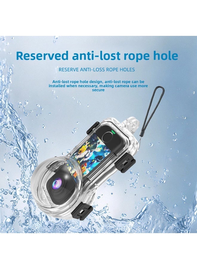 For Insta360 X4 Air Full Invisible Diving Case, 360° Seamless Underwater Housing, Anti-Scratch & 50m Waterproof Protective Shell - Image 4