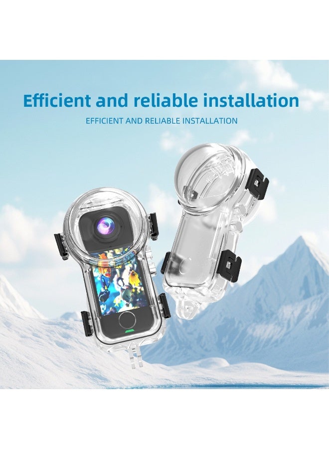 For Insta360 X4 Air Full Invisible Diving Case, 360° Seamless Underwater Housing, Anti-Scratch & 50m Waterproof Protective Shell - Image 2