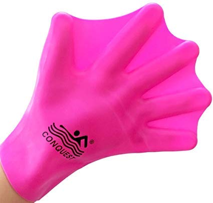 OMELET Silicone Webbed Swimming Gloves Aqua Fit Swim Training Gloves Web Gloves Swimming,Closed Full Finger Webbed Water Gloves Unisex Adult,2PCS - Image 5