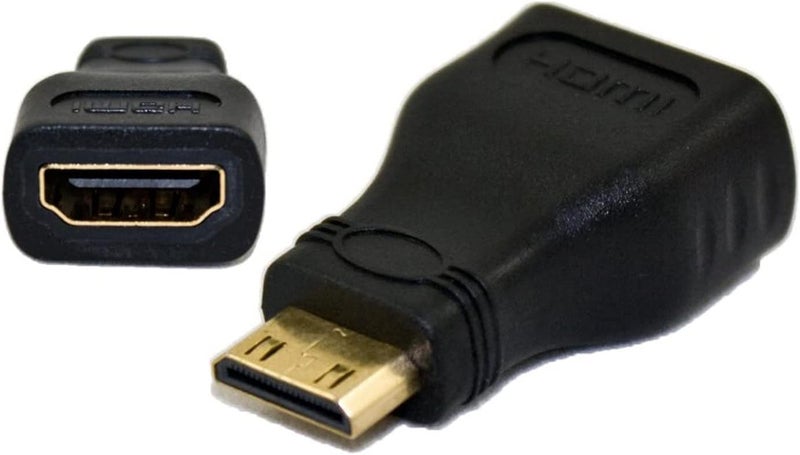 Mini HDMI Male to HDMI Female Adapter Converter VGA- Black - Image 1