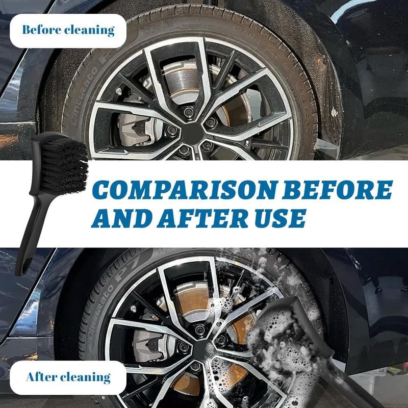 SWAMINE Carpet Cleaning Brush, Car Cleaning Brush, Tire Brush Wheel Cleaner, Universal Soft Bristle Wash Short Handle Tire Cleaner Car Accessories for Car Interior Exterior and Home - Image 5