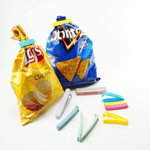 Yarall 32 PCS Plastic Chip Clips for Food Packages, Curved Design Sealing Bag Clips for Food, Kitchen and Home, 2 Sizes(4.3inch x 20, 3.1inch x 12) - Image 5