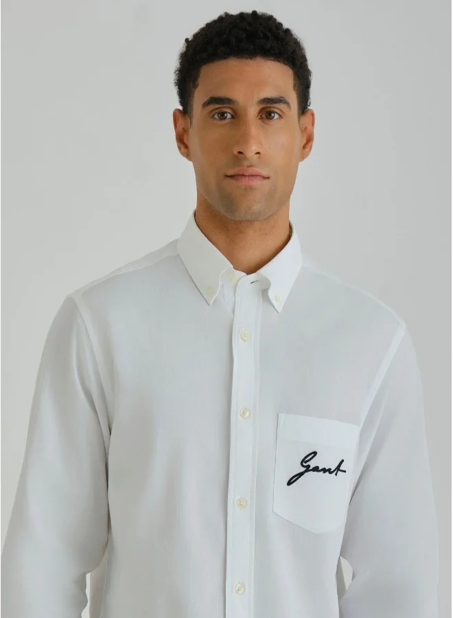 GANT Gant Ramadan Collection  Men's White Graphic Shirt