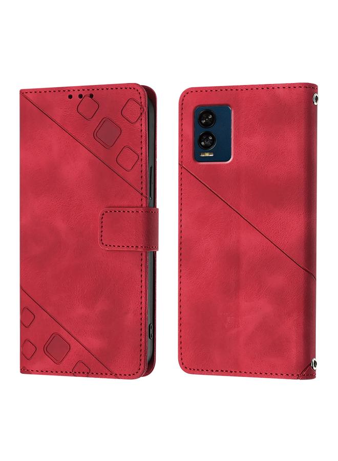 اس-توب جراب لهاتف BLU View Speed 5G مصنوع من الجلد المنقوش الملمس - Image 3