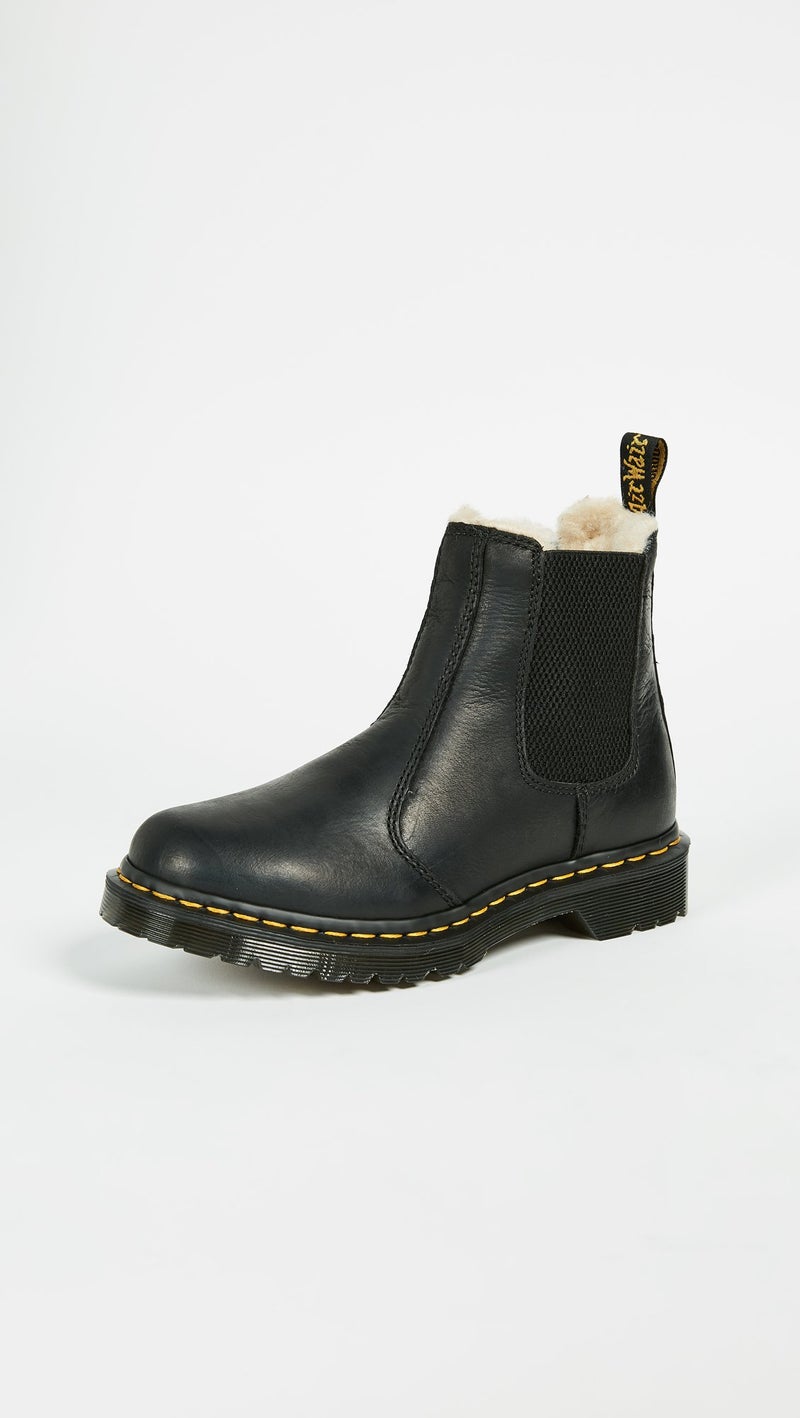 Dr Martens حذاء تشيلسي د. مارتنز للرجال والنساء 2976 من الجلد الناعم، أسود، 6 نساء/5 رجال - Image 2