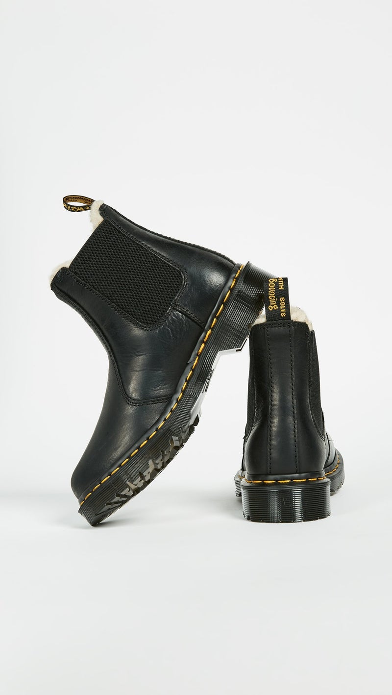 Dr Martens حذاء تشيلسي د. مارتنز للرجال والنساء 2976 من الجلد الناعم، أسود، 6 نساء/5 رجال - Image 4