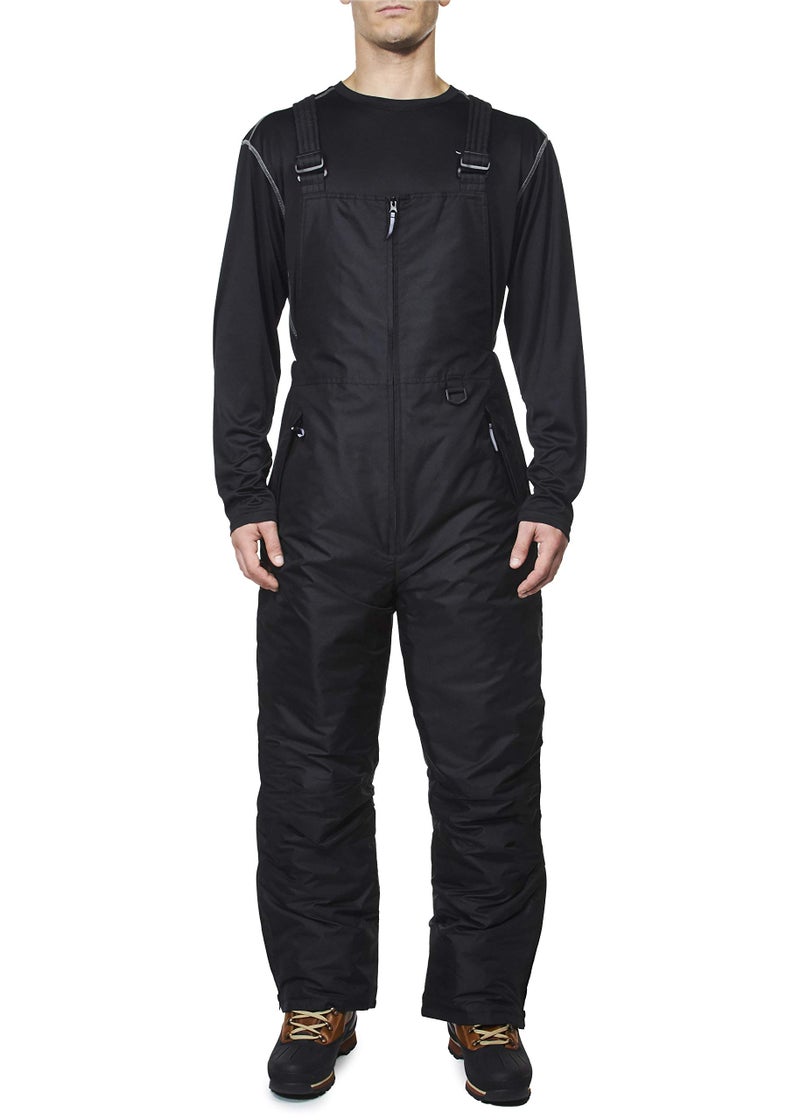 Arctic Quest Mens Insulated Snow and Ski Bib Overalls Snow Pants Snowboard Mens Overalls for Fishing, Hunting, Snowmobiling, Black, X-Large - Image 1