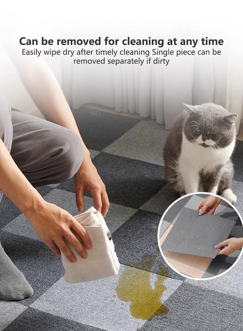 Sharpdo 1-Pic of Carpet Tile, Peel And Stick, 40*200cm Non-Slip Self-Adhesive Square Carpet Floor Tile, Reusable Waterproof Carpet, Suitable For Living Room And Bedroom - Image 5