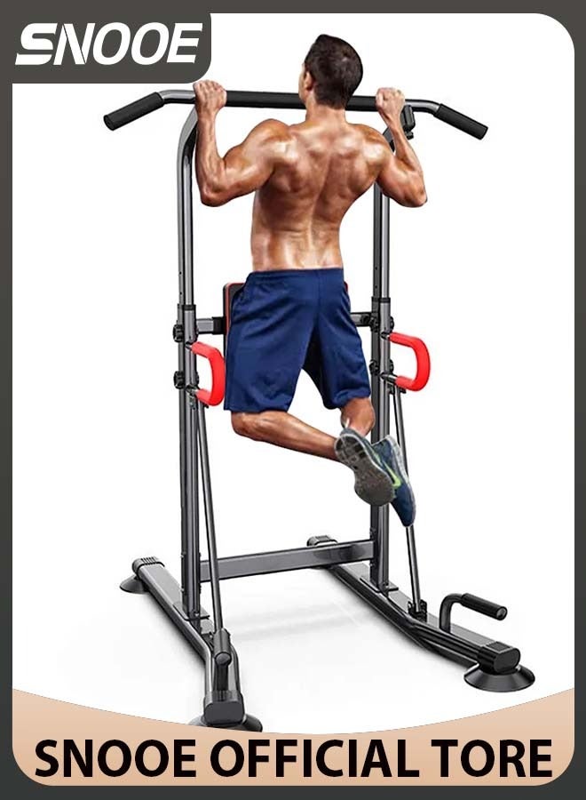 Snooe Pull-Up Rack Home Fitness Table Tower Push-Up Table Strength Trainer Abdominal Arm Whole Body Muscle Training Height Adjustable Whole Family Use Office Gym Pull-up Bars - Image 1