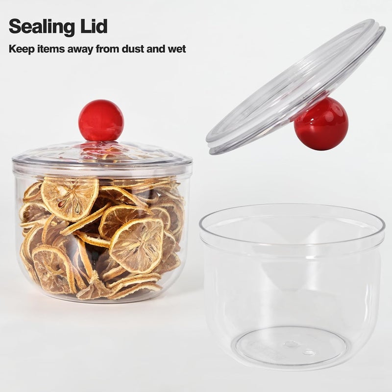 OKOMATCH Coffee Pod Holder with Lid,Clear Plastic K Cup Organizer Holder Coffee Capsule Filter Storage Container Home or Office Counter Organizer Bar Accessories With 50Pcs Stickers-900ml - Image 3