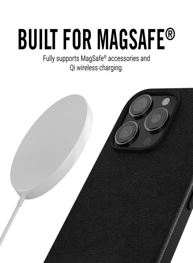 ذا ريدج جراب Ridge متوافق مع iPhone 16 PRO - متوافق مع MAGSAFE والشحن اللاسلكي، أزرار تحكم من الألومنيوم، تصميم مزدوج الطبقات، مصد TPU مع حماية من السقوط (أسود منتصف الليل) - Image 3