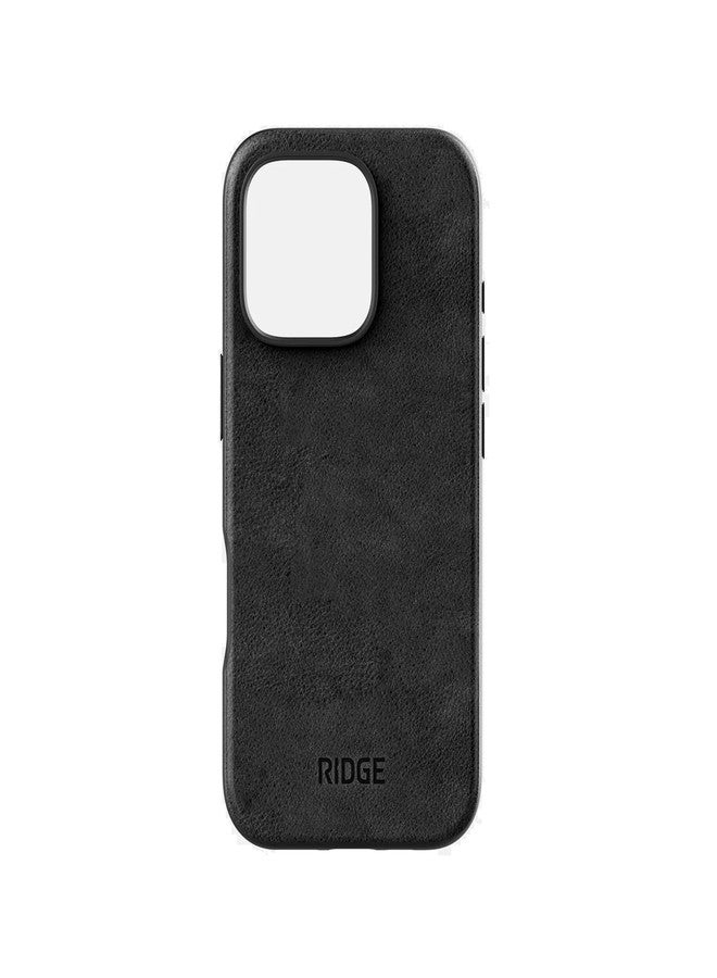 ذا ريدج جراب Ridge متوافق مع iPhone 16 PRO - متوافق مع MAGSAFE والشحن اللاسلكي، أزرار تحكم من الألومنيوم، تصميم مزدوج الطبقات، مصد TPU مع حماية من السقوط (أسود منتصف الليل) - Image 1