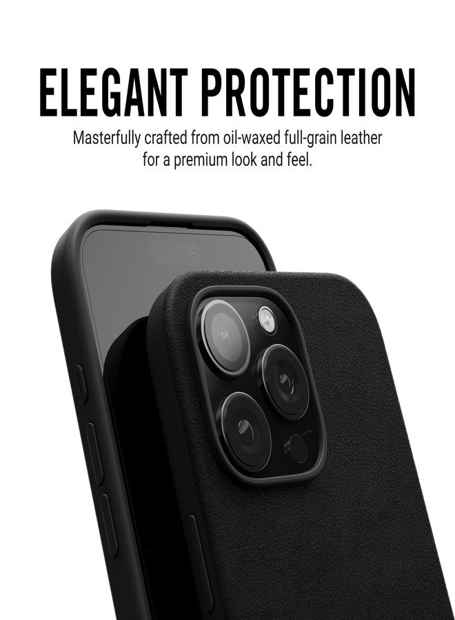 ذا ريدج جراب Ridge متوافق مع iPhone 16 PRO - متوافق مع MAGSAFE والشحن اللاسلكي، أزرار تحكم من الألومنيوم، تصميم مزدوج الطبقات، مصد TPU مع حماية من السقوط (أسود منتصف الليل) - Image 5