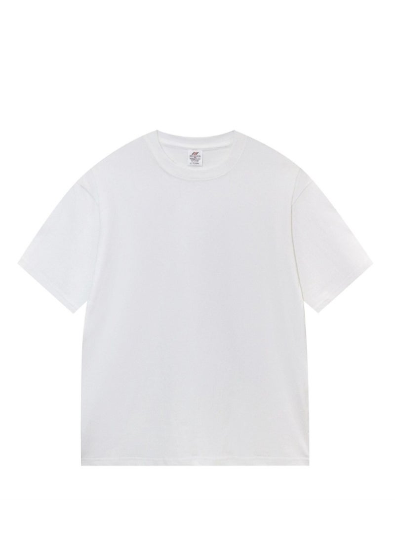 New white T-shirt trendy couple T-shirt street trend T-shirt  - Image 1