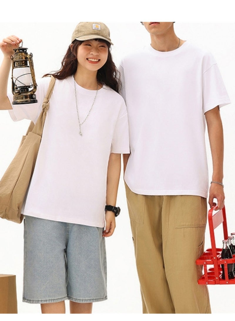 New white T-shirt trendy couple T-shirt street trend T-shirt  - Image 2