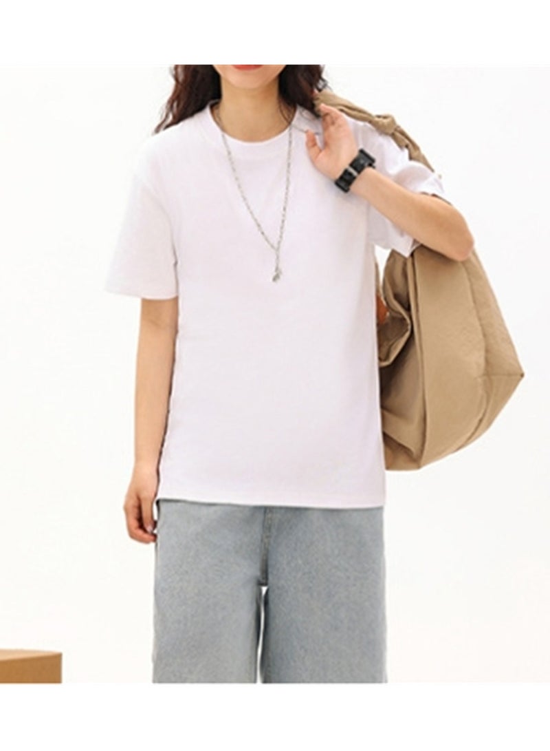 New white T-shirt trendy couple T-shirt street trend T-shirt  - Image 3