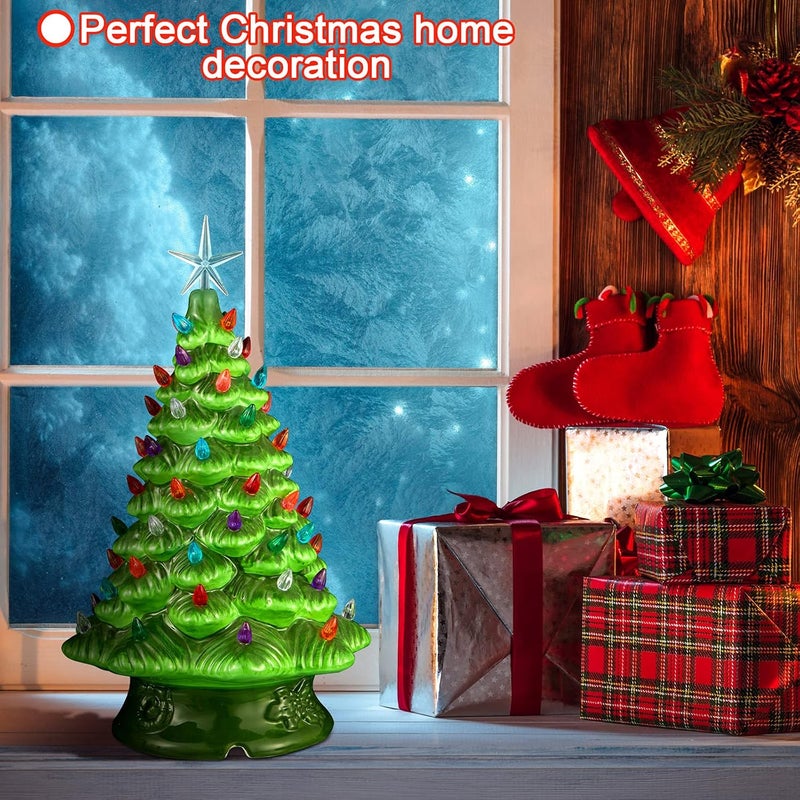 Riakrum 216 Pcs Christmas Tree Ceramic Lights Bulbs Plastic Flame Shape Small Twist Style Ceramic Tree Replacement Bulbs Colored Star Ornaments Topper Stars for Xmas Accessories - Image 5