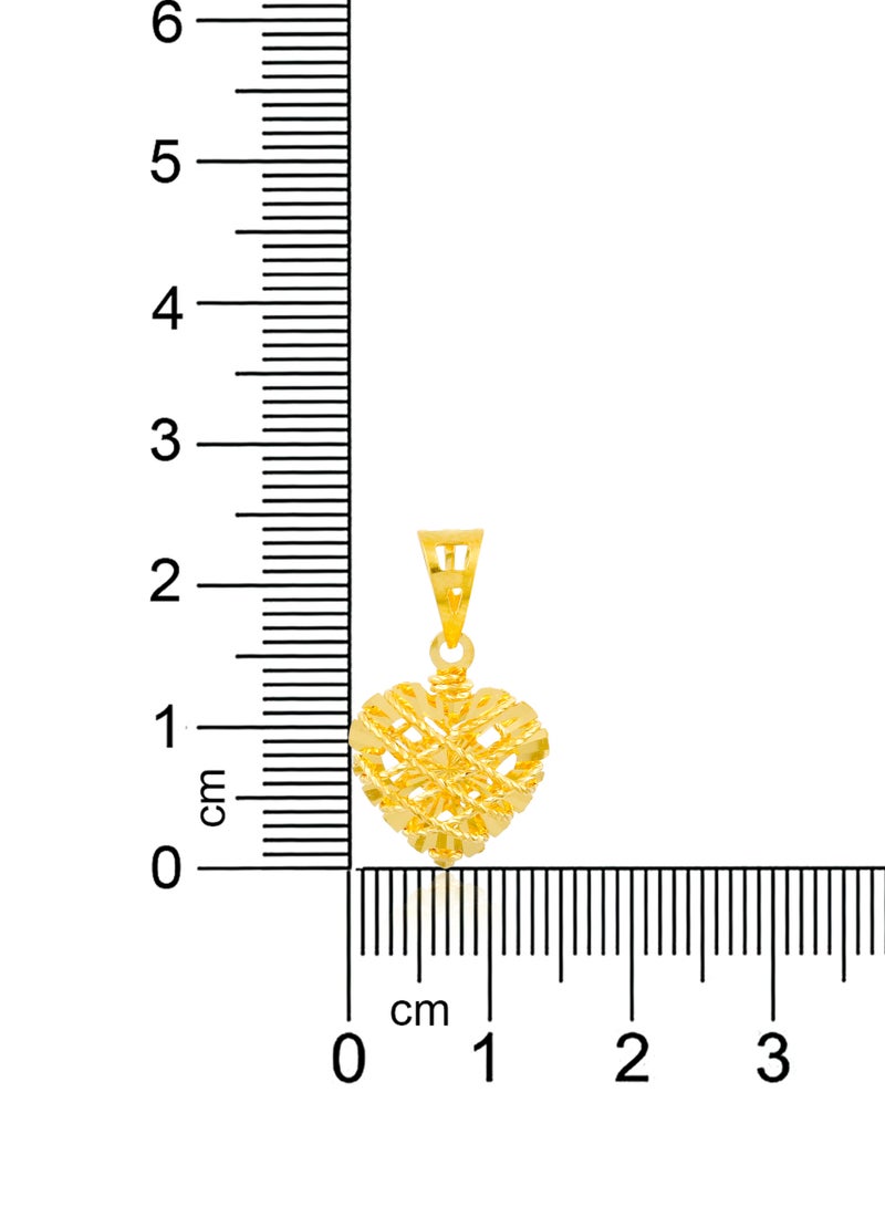 BAFLEH JEWELLERY Golden Romance: Heart-Shaped Pendant in 22kt  - Image 3