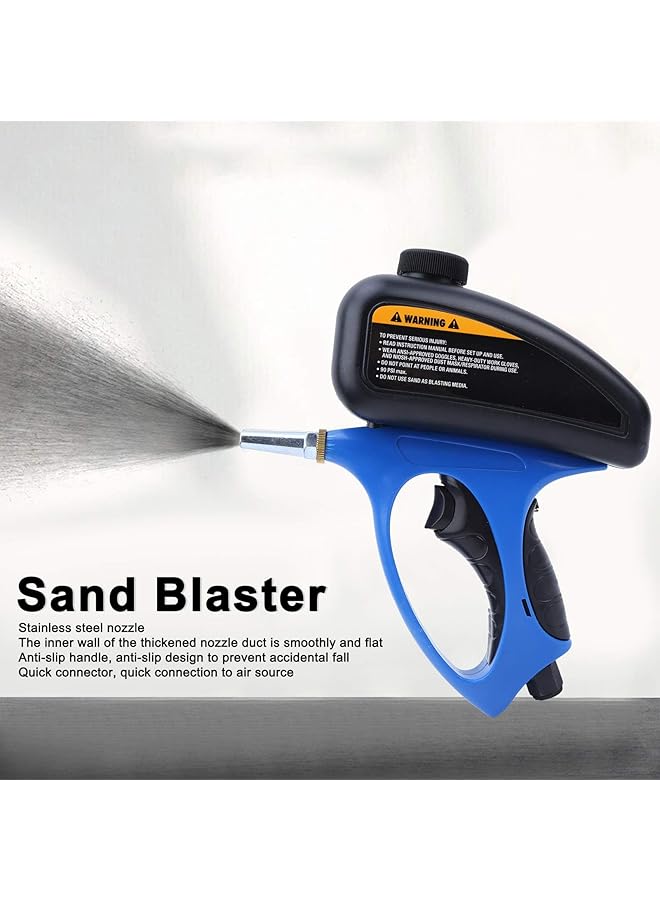 erorex Sand Blaster Professional Rust Removing Blaster Hand Held Gravity Feed Media Blasting Gun Portable Pneumatic Sand Blaster For Remove Rust Manual Blasting Tool For Metal Wood - Image 2
